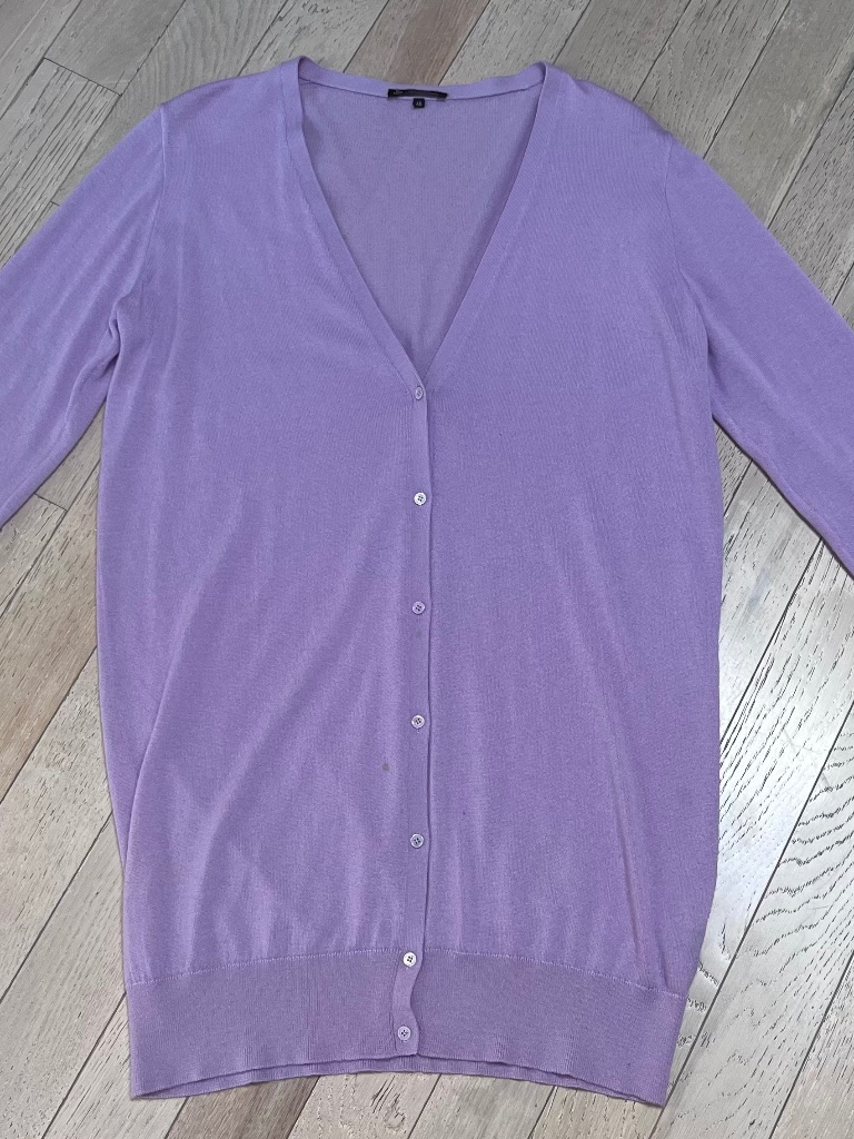 Loro Piana Italy Luxury Cashmere/Silk Long Cardigan Sweater Pink 46 /Us 10 (L)